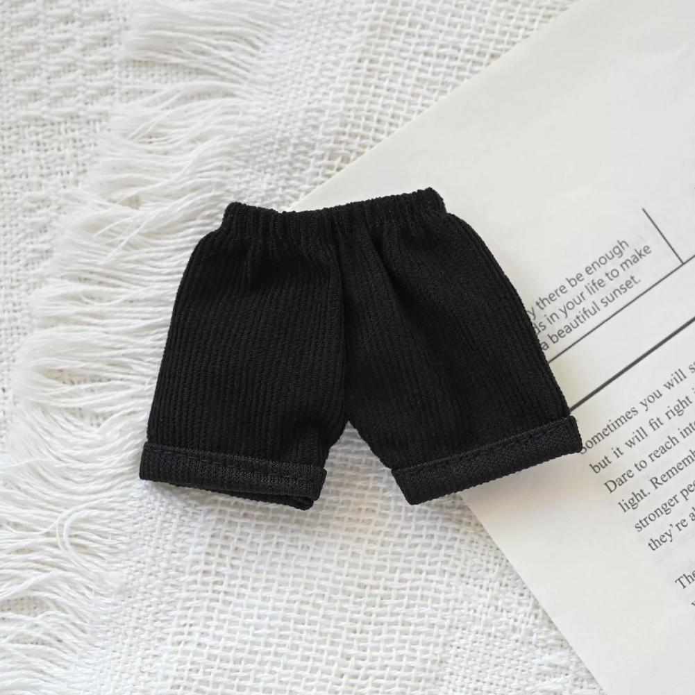 

Для 17см куклы Лабубу Шорты Модная одежда Толстовки Одежда для кукол Подходящие по цвету толстовки Аксессуары для кукол Милое украшение Маленькая одежда чёрный