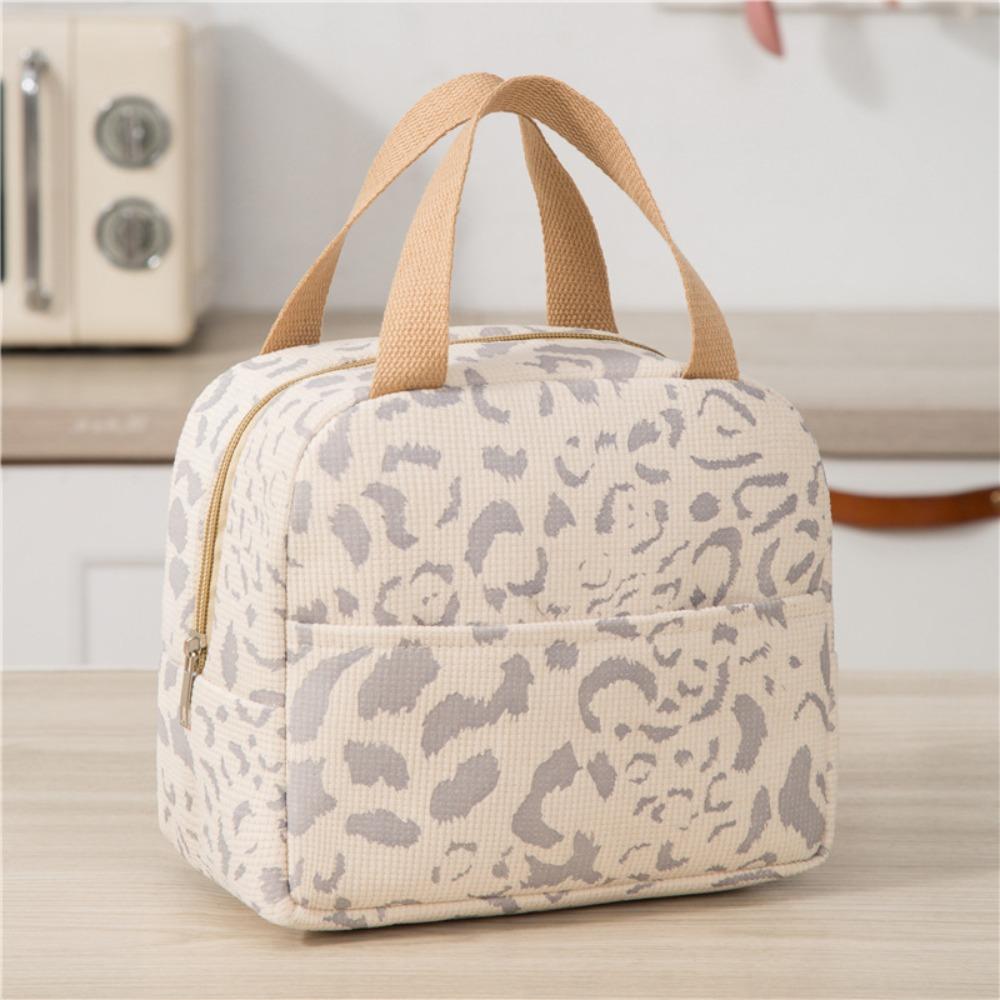 

Durable Thermal Lunch Bag Insulated Ink Pattern Food Storage Pack Multi-purpose Large Capacity Picnic Bag