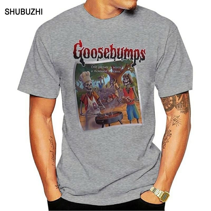 

мурашки rl stine скажи сыр и умри молодежный мужская черная футболка размер S-3XL мужская хлопковая футболка лето брендовая футболка евро размер 4XL