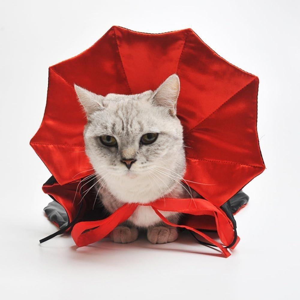Stand-Collar Halloween Pet Cape Adjustable Dogs Wizard Outfit Funny Cat Cloak Animals