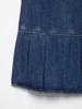 2025 Spring Fashion: European & American Style Women's Pleated Denim Dress
