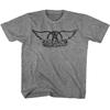 Kids Aerosmith Black Logo Music T-shirt Tops Tees Men's Women's Unisex