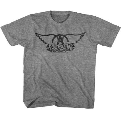 Kids Aerosmith Black Logo Music T-shirt Tops Tees Men's Women's Unisex
