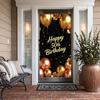 Happy 50th Birthday Banner Backdrop 50th Birthday Party Decoration Background Balloons Decors Event Photography Props Supplies