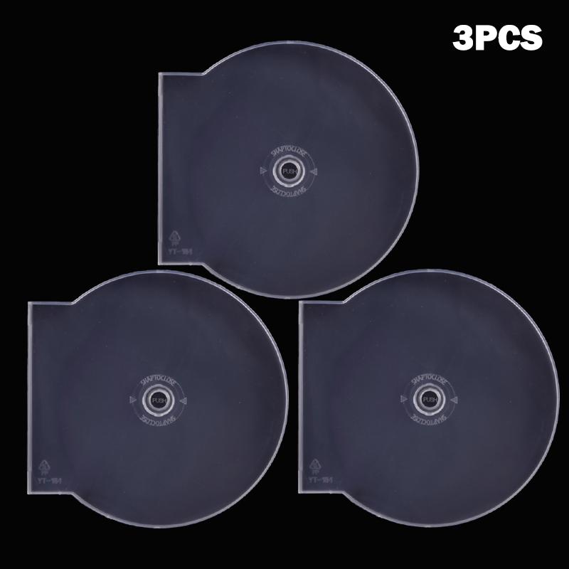 1/3Pcs Transparent Plastic Single Piece Round Disc Case Cd Case Thickened Cd Dvd Disc Box Disc Case Storage Box