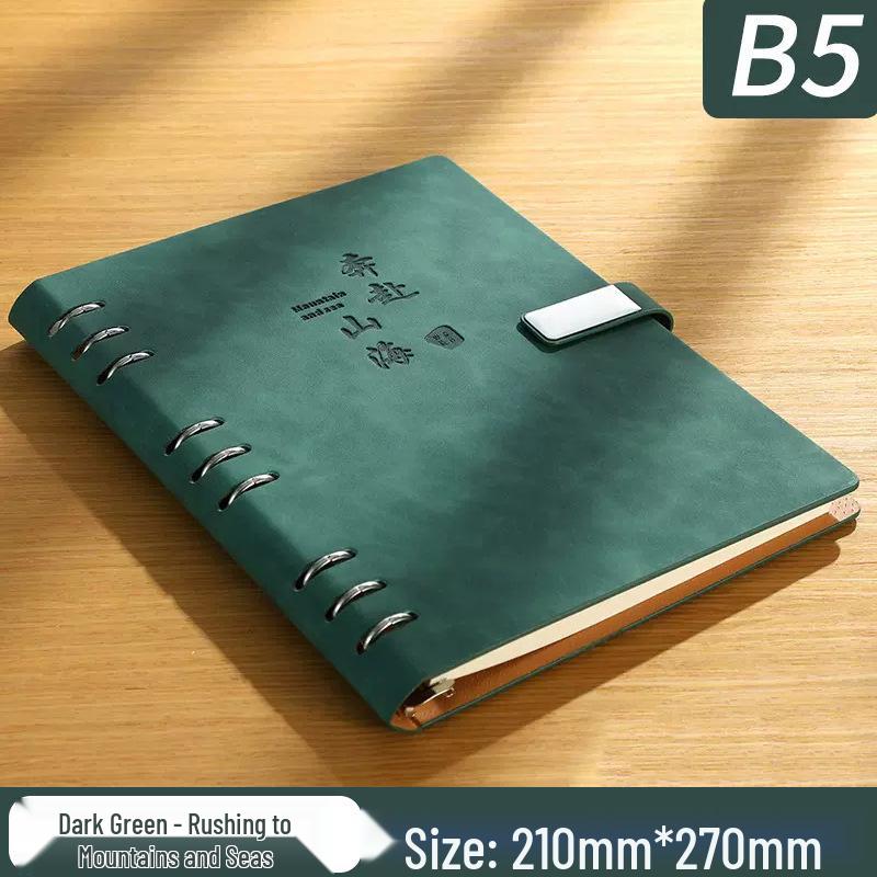 Abnehmbares B5 Hochwertiges Notizbuch-Set mit losen Blättern: Geschenk für Studenten & Geschäftsleute