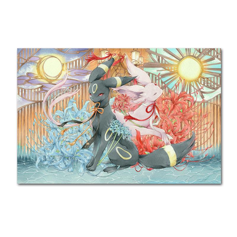 

Pokemon Eevee Umbreon Espeon Poster Anime Comic Manga Canvas Painting Wall Art Prints Living Room Decor Picture Mural Cuadros 21X30CMNo Framed
