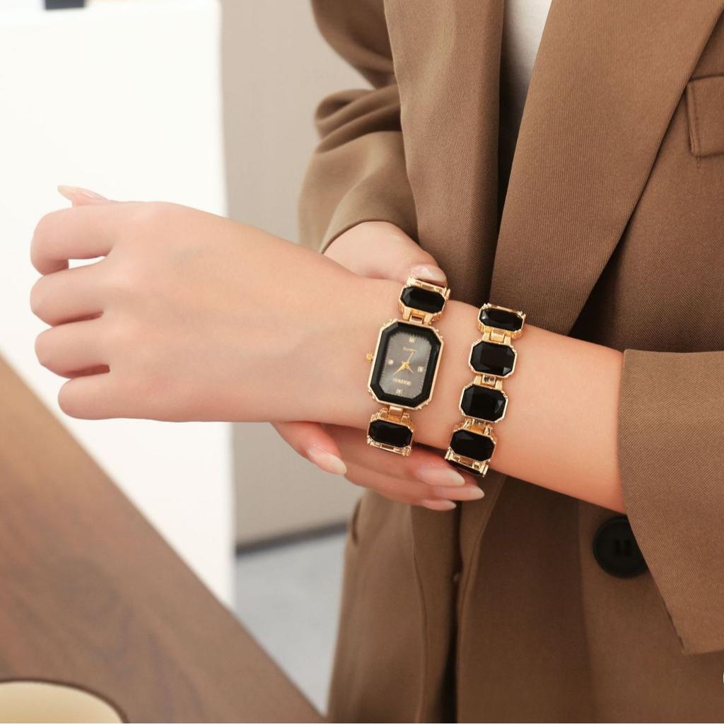Women Crystal Bracelet Strap Quartz Watch Ladies Wristwatch Clock