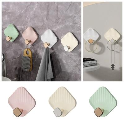 4 Stück Wandhaken zum Aufhängen, selbstklebend, wasserdicht, Schlüsseltaschenhaken, Wandmontage, transparenter Handtuchhalter, Kleiderbügel, Türrückseite