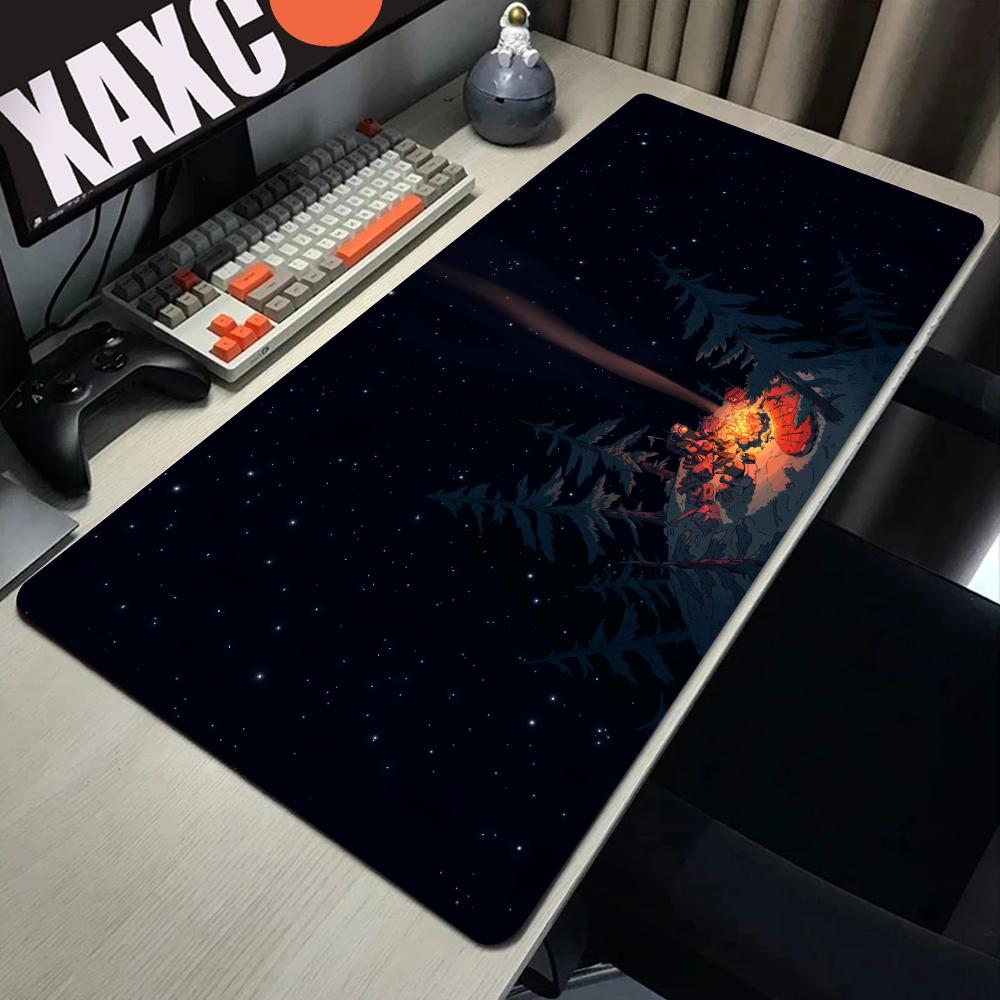 Mouse Pad Black And White Anime Keyboard Pad Laptop Outer Wilds Solar System Desk Mat PC Gaming Accessories Mousepad XXL Carpet