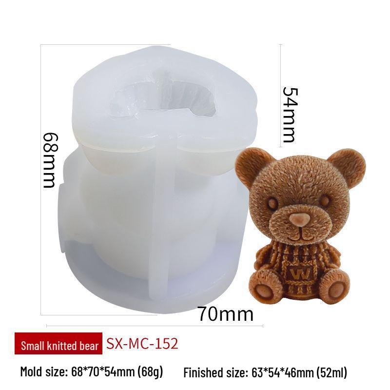 Sanxin Kleiner Bär Silikon Eiswürfel- & Mousseform für DIY Milchtee & Kaffee