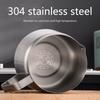 Portable Large Capacity Oil Strainer Pot Stainless Steel Cooking Oil Container with Basket for Kitchen and Outdoor Use