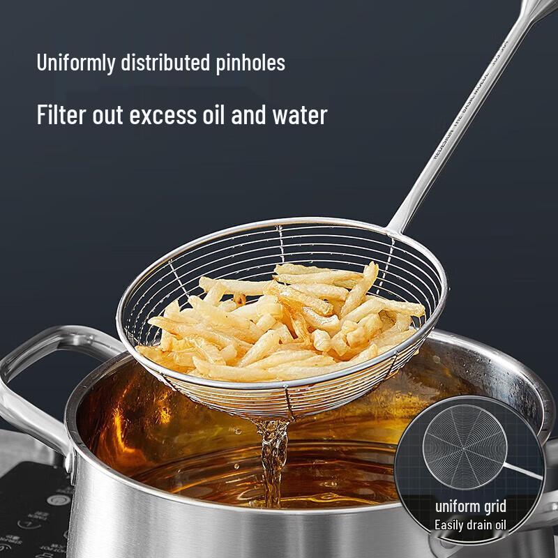 Chui Da Huang 304 Stainless Steel Pear Wood Large Skimmer