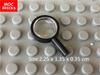 10pcs/lot MOC Blocks Magnifying Glass Thin Frame and Hollow Handle Featuring Trans-Clear Lens 30152c03 Construction Bricks Assembled Playthings