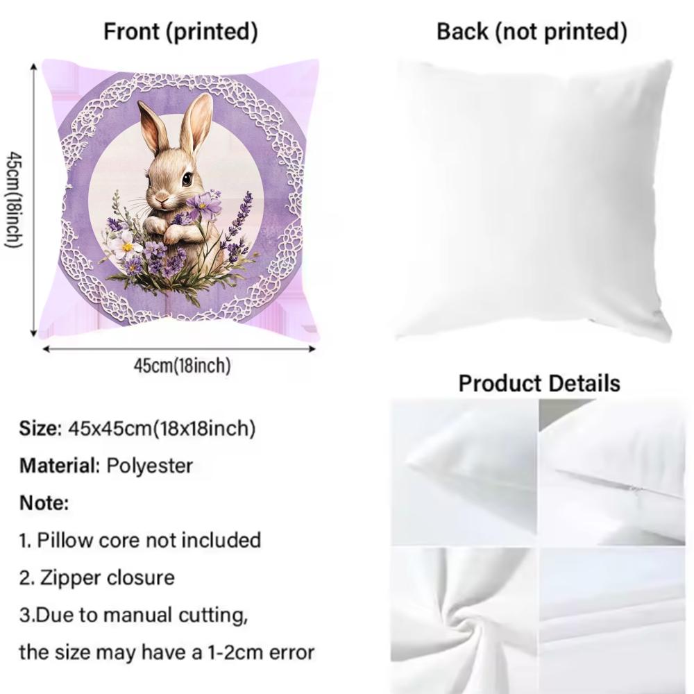Easter Cushion Cover 2-in-1 Reversible Plush Pillow Cover | Car/Sofa/Bed | Perfect Gift