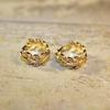 Women Fashion Elegant Leaf Crystal Ear Studs