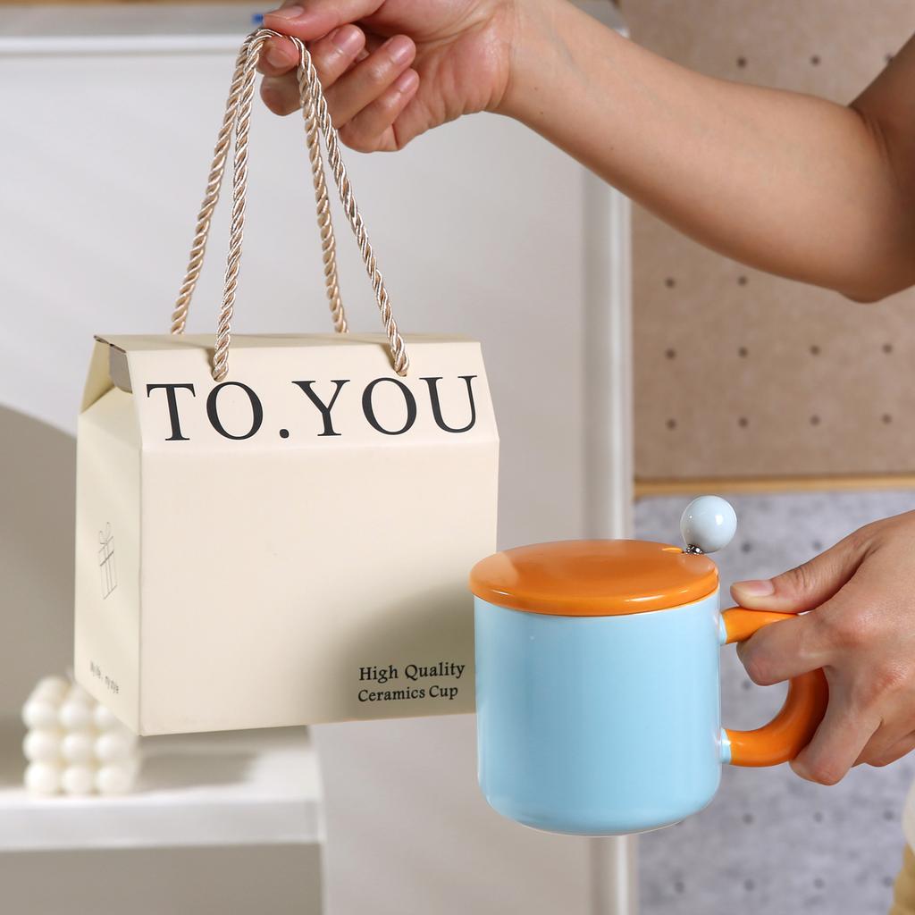 Copo Térmico Ins Copo de Café da Manhã Grande Capacidade Copo para Casal Copo