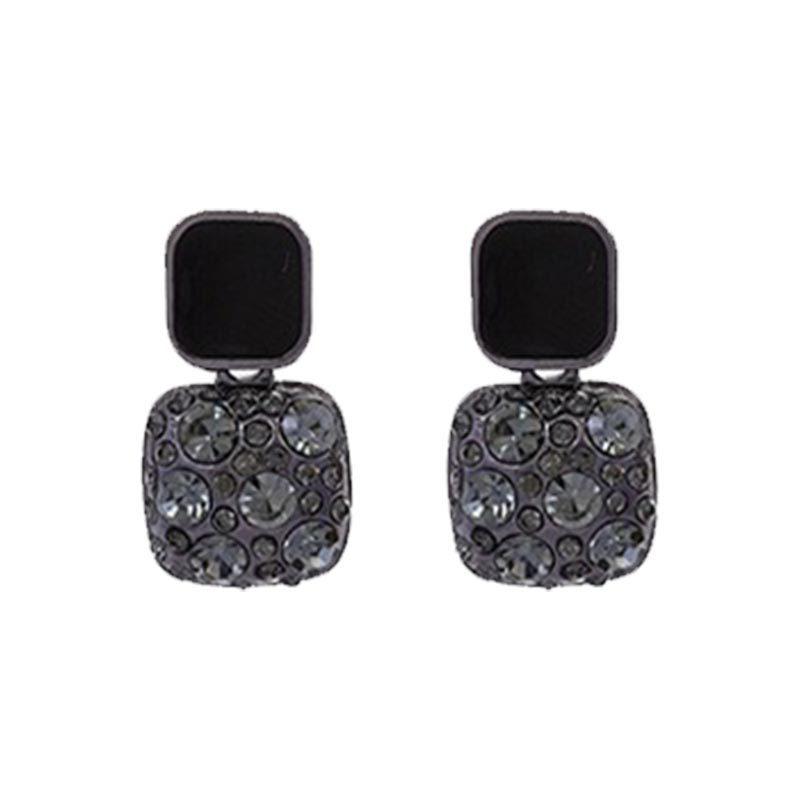 2025 års stil: Helt Diamantkvadratörhängen – Trendig Koreansk Design för en Mångsidig, Elegant Look