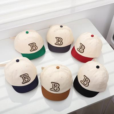Kausaler Sommer Kleinkind Kinder Caps Buchstabe B Patchwork Baby Baseball Cap Outdoor Jungen Mädchen Sonnenhut