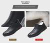 Herren Neuer Stil Echtes Leder Warm Mid-Low Top Atmungsaktiv Freizeitschuhe