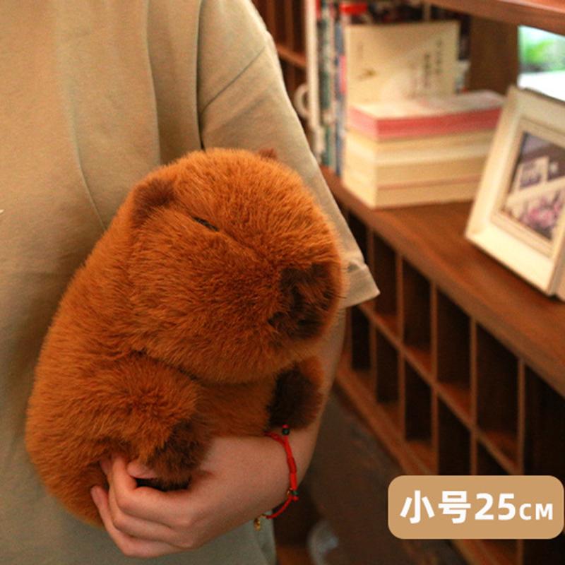 Capybara gnager Capybara plysjdukke med hår Klutdukke med hår Capybara plysjleke søt dukke Myk Capybara plysj