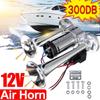12V 1000DB Horn Hooter For Auto Sound Signal Horn Super Loud Dual Trumpet Air Horn Car Compressor For Car Truck Boat Train