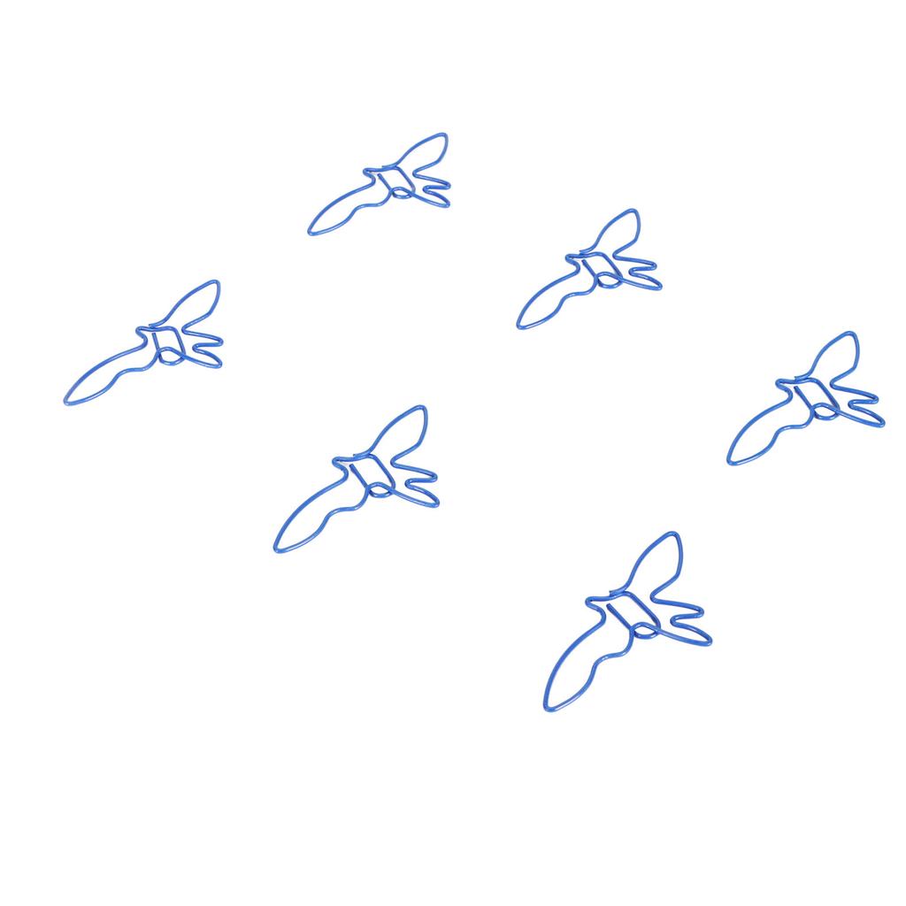 100pcs Blue Birds Paper Clips Creatively Cute Plated Metal Bookmark Paper Clips for School Office Library