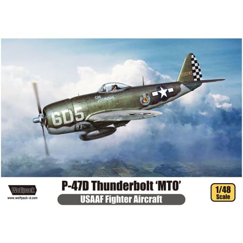 Wolfpack Designs 1/48 Scale U.S. Army Air Forces P-47D Thunderbolt Mediterranean Theater Premium Edition Plastic Model Kit (WOLWP14812)