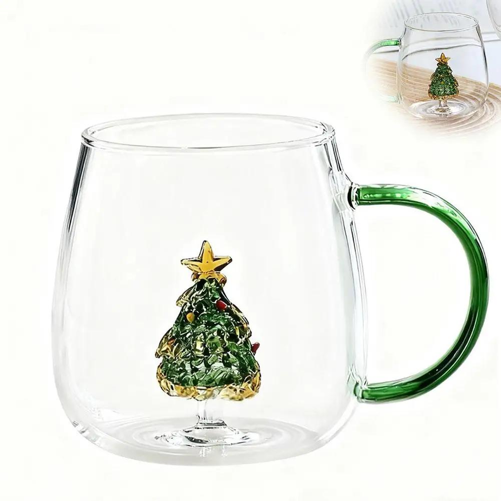 

NEW 3D Creative Handmade Bubble Glass Cup Three-Dimensional Transparent Animal Cup Shape Milk Coffee Drink Cute Plant Glass I5R5