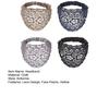 4Pcs Women Headband Floral Lace Hollow Design Faux Pearls Hair Hoop Boho Style Wide Elastic Hair Accessories