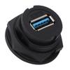 USB 3.0 Waterproof Connector 16 Pin Snap On Socket Female Back Mount PCB Receptacle