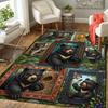 Bear Family Frames Pattern Rug Floor Mat for Living Room or Bedroom Soft and Comfortable Carpet a Gift for Birthday and Holiday.
