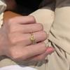 Xiaohongshu Bestseller: Women's Gold Inlaid Diamond Twist Ring - Fashionable, Versatile, Light Luxury.