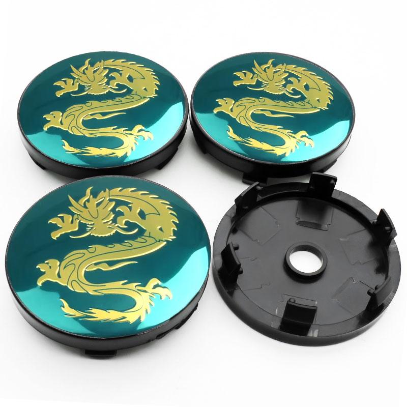 4 Stück Universelle 60mm Drachenemblem Auto Radnabenkappen Radkappen Abzeichen Für Mercedes Benz BMW Lexus Mazda Tesla Ford Chevrolet