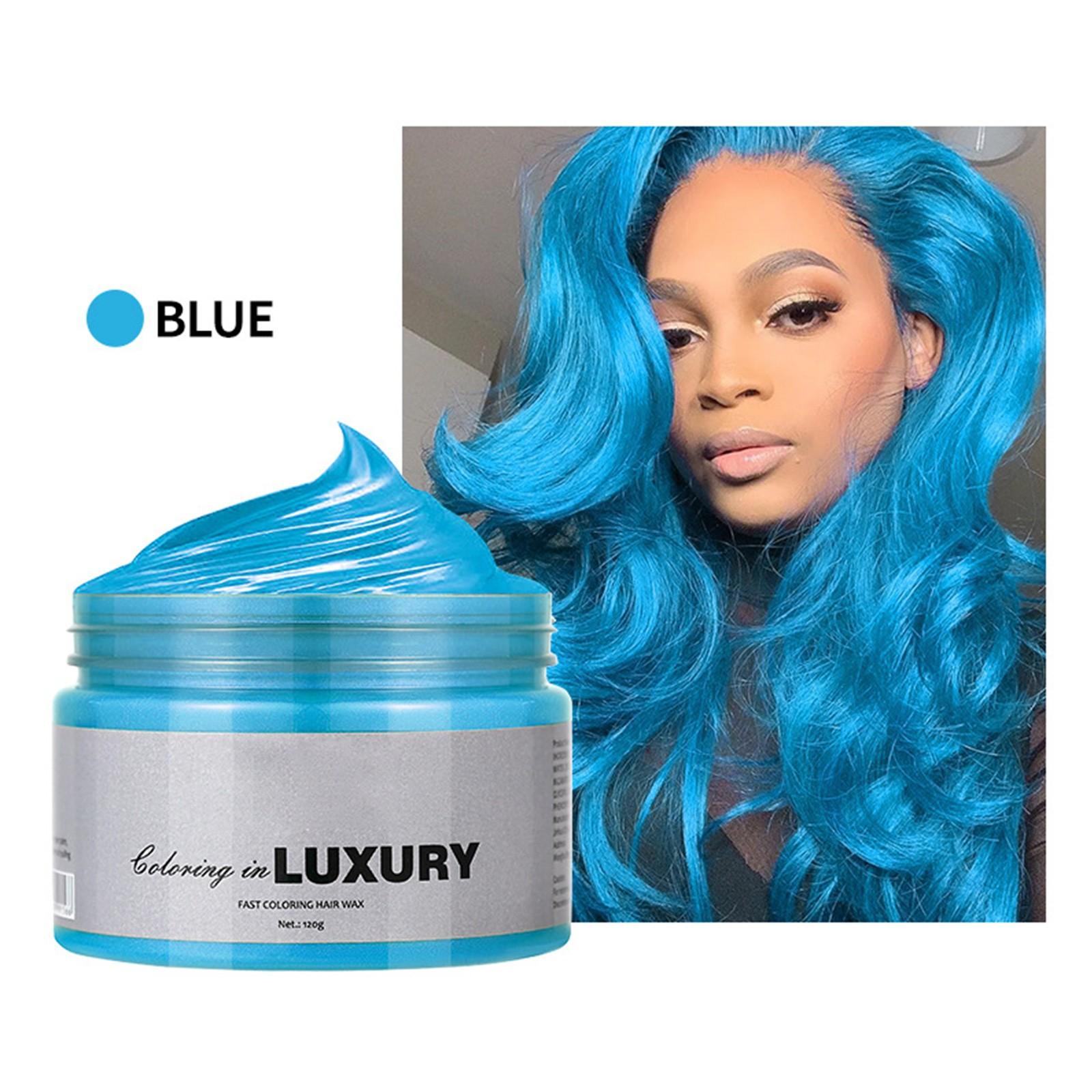 

Воск для волос, временный воск для волос, натуральная окраска для волос, для мужчин, женщин, вечеринок, косплея, 120 г One Size синий