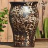 Vintage Ceramic Coarse Pottery Succulent Planter - Tall Indoor Decorative Jar for Flowers and B&B Hotels