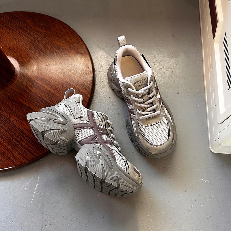 New Retro Splicing Dad Shoes Women's Autumn Platform Muffin Sneakers Women's Casual Versatile Shoes Children