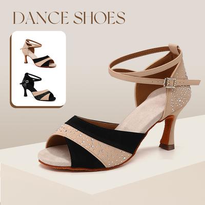 Damen Latein Tanzschuhe Glitzernde Party Strass Tanzschuhe für Damen Indoor Sandalen