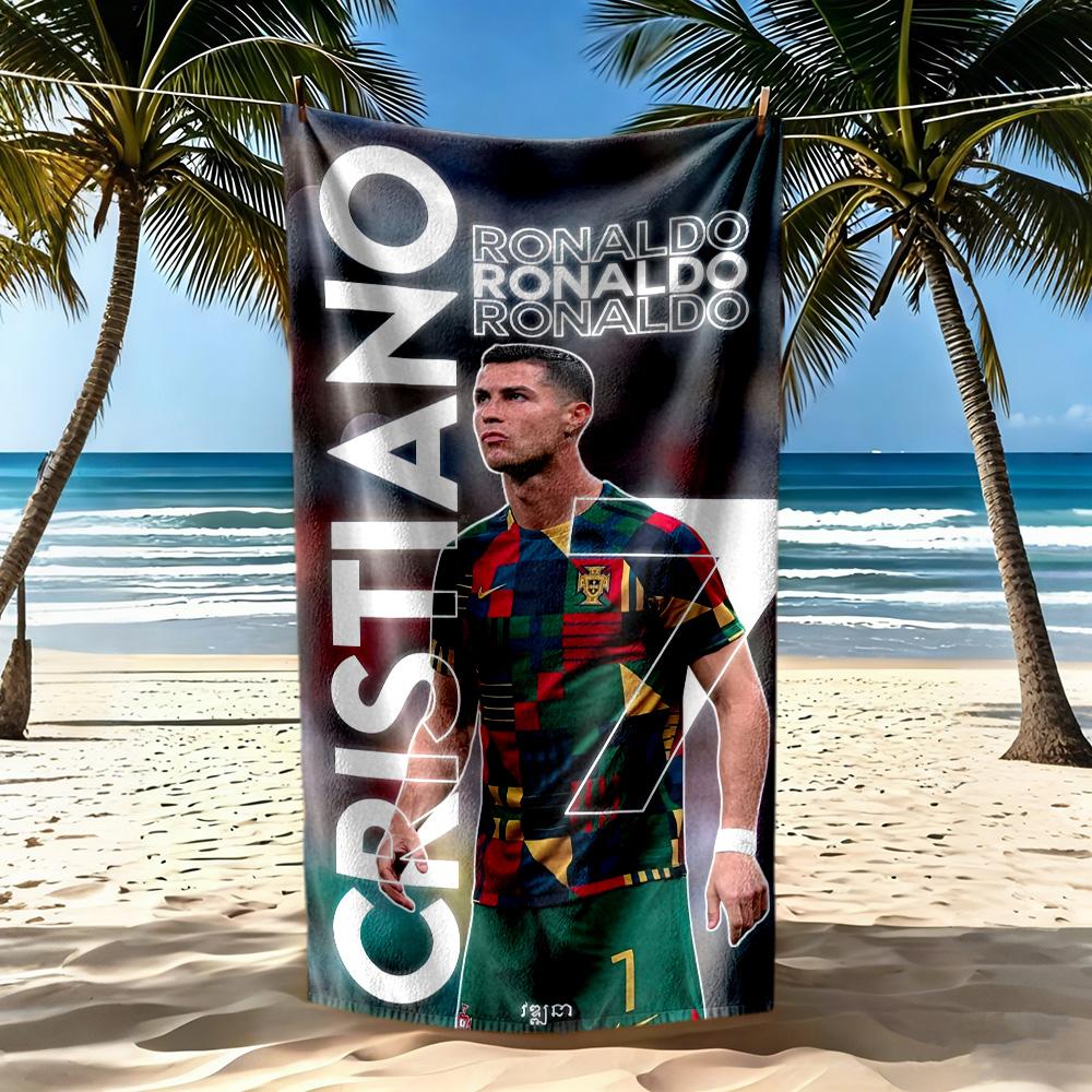 Cristiano Ronaldo Beach Towel Quickdry Soft Microfiber Comfortable Lightweight Suitable For Sports Travel Swimming Yoga Bathroom Beach And Pool