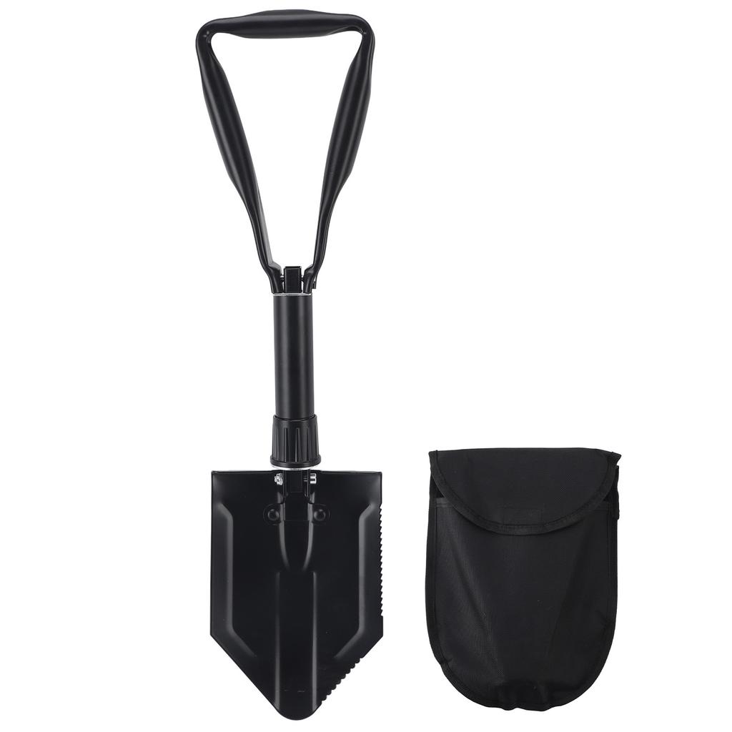 23 Inch Folding Shovel with Sawtooth High Carbon Steel Portable Shovel for Industrial Cleaning