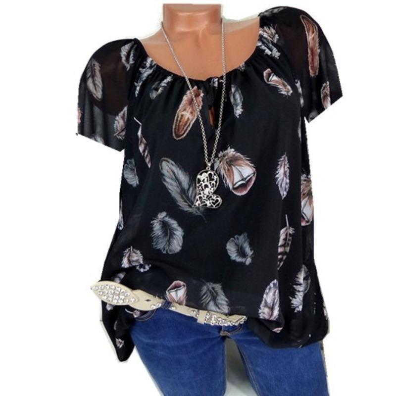BITCED Women's Fashion Casual Short Sleeve V Neck Blouses & Shirts
