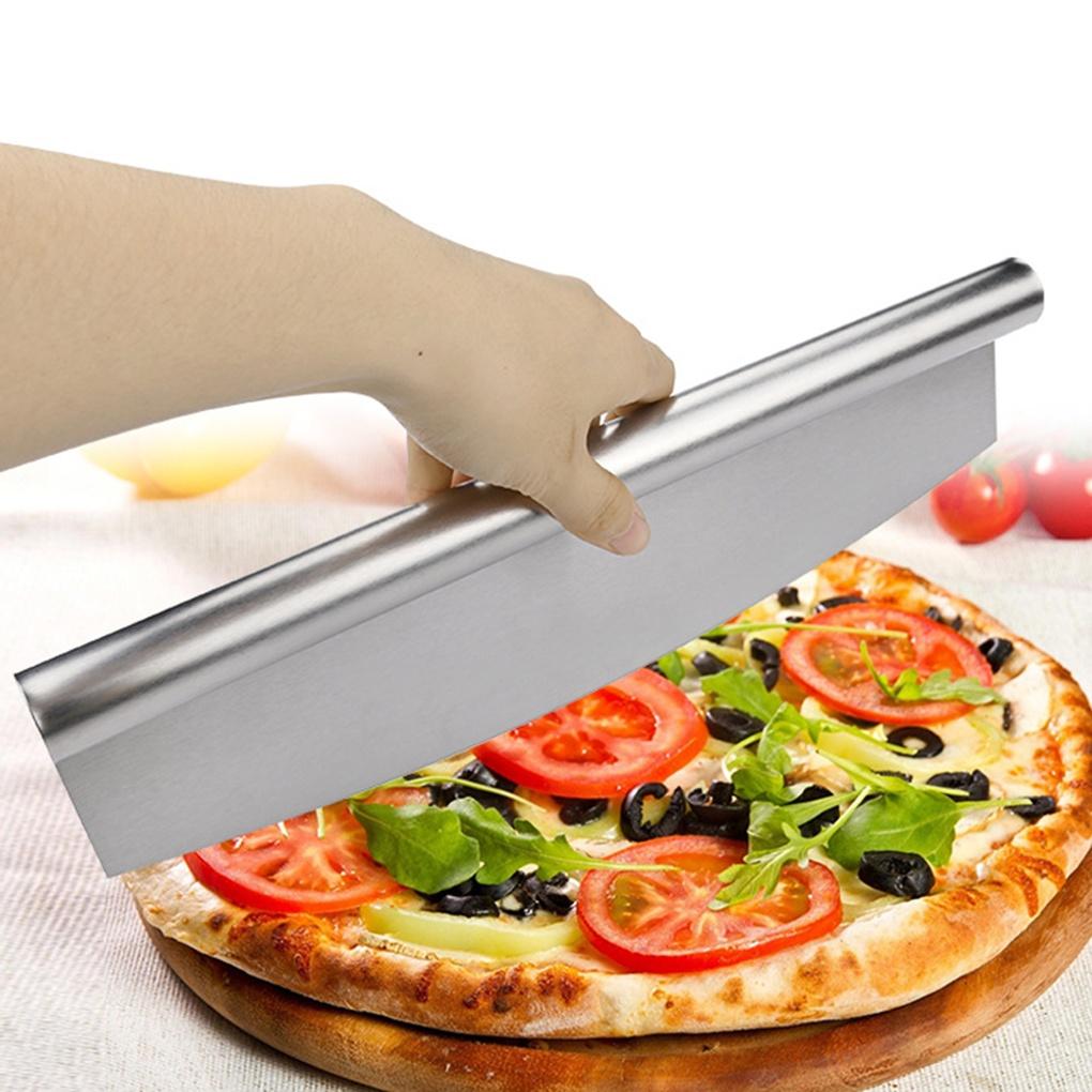 Dilishop Ganz Edelstahl Pizza Schneider Backteig Halbmond Knetmesser