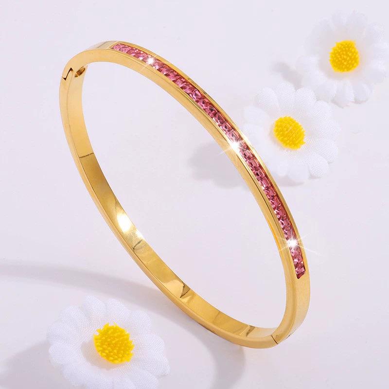 Starry Sky Silver Titanium Steel Bracelet for Women - High-End, Versatile, Full Diamond, Non-Fading Fashion Accessory