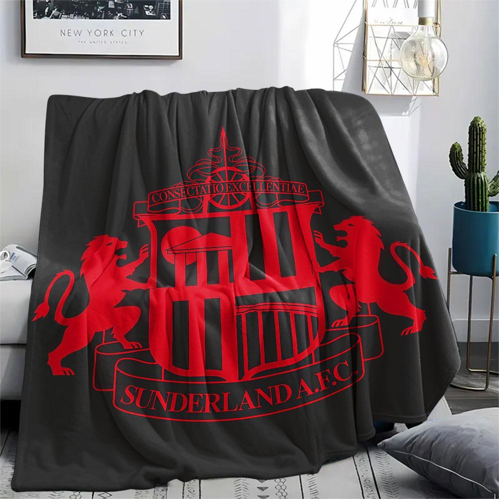 Sunderland Printed Flannel Blanket, Soft Throw for Bedroom Sofa, Washable, Fan Merchandise, Great Gift.