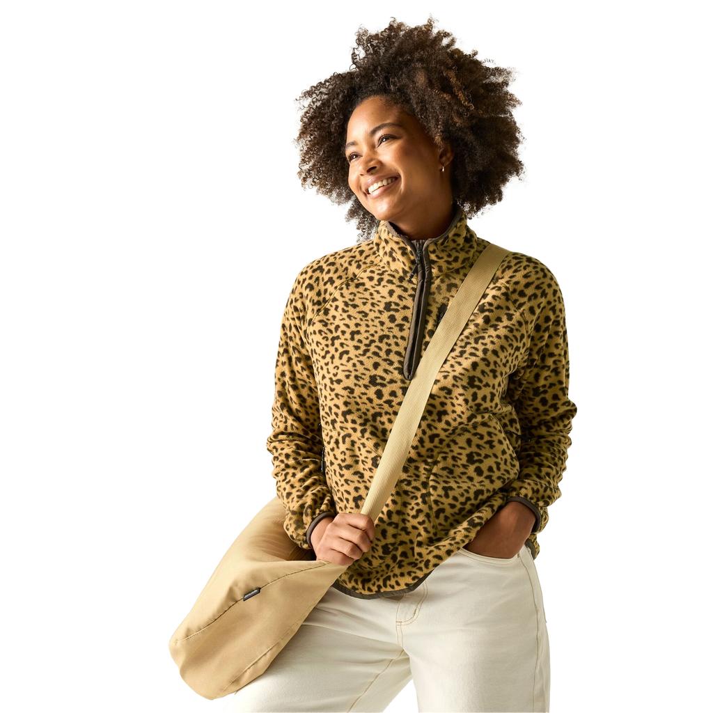 Regatta Damen/Damen Frankie Leo-Print Halbreißverschluss Fleece-Oberteil