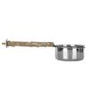 Parrots Stainless Steel Feeding Cups with Clamp Holder Birds Water Food Bowl StandL