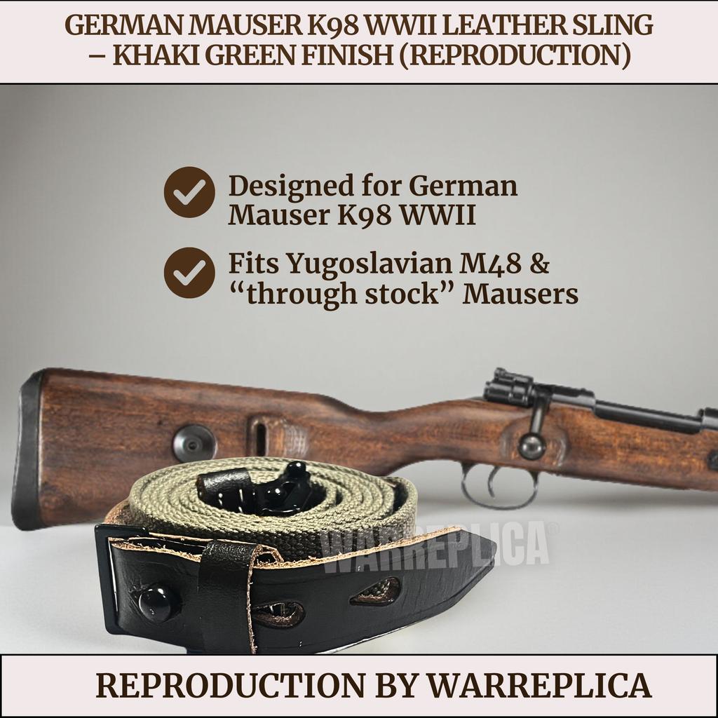 German Mauser K98 WWII Rifle DAK Sling HF-BK21-VAOR