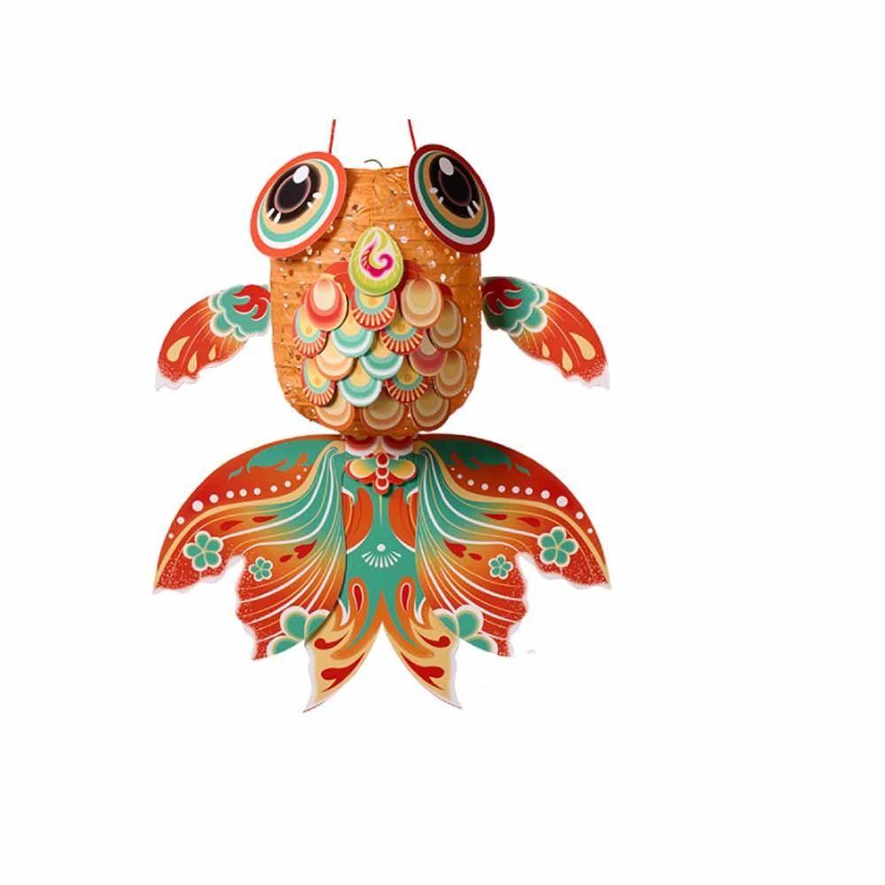 

Chinese Style Goldfish Lantern Handmade New Year Lantern Material Kit Spring Festivals оранжевый