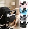 Stroller Organizer Bag with Shoulder Strap Large Capacity Storage Pouch for Baby Essentials Phone Holder Diaper Accessory