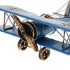Vintage Metal Airplane Model Biplane Military Aircraft Toy for Children Gift